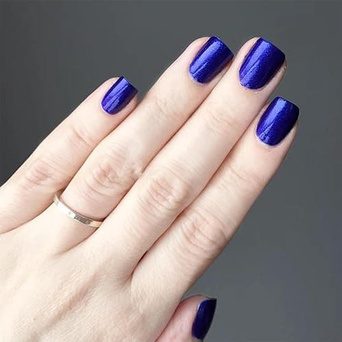 COSMOO Blue Nail Polish, 12ml Quick Dry Nail Lacquer, Super Lustrous Nail Enamel Polish, Shimmer Iridescent Ultrachrome Art Varnish, 0.41 fl oz thumbnail 10