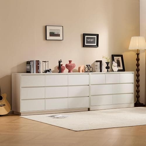 Karl home Dresser for Bedroom, Wood Dressers with 4/6 Drawers, Chest of Drawers (White, 7 Drawer) thumbnail 7