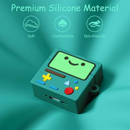 AirPod 4 Case Cover, KOREDA Cute Cartoon Game Case for Airpods 4th Generation (2024), Funny Kawaii 3D Cartoon Silicone Case for Women Girls (Green) thumbnail 4