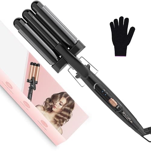 Boucleur 3 Tete Fer a Boucler- BESTOPE MIX 22mm Boucleur a Cheveux en Céramique Fer à Friser 2 Températures, Fer a Onduler Chauffage Rapide pour Cheveux Longs, Courts - Image 1