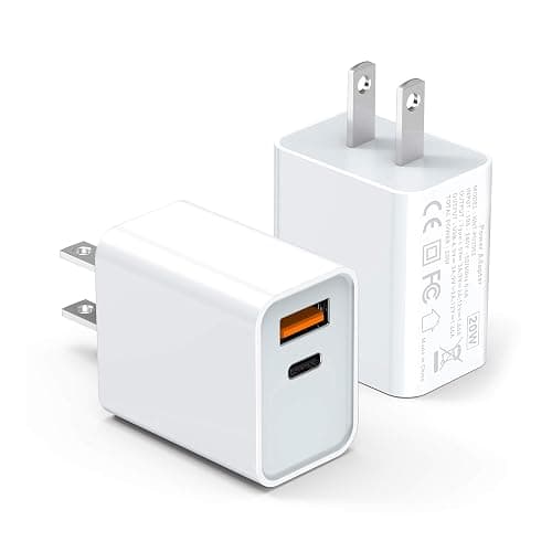 [2 Pack] LCGENS USB C Wall Charger Block 20W, Dual Port PD Power Delivery Fast Type C Charging Block Plug Compatible with iPhone 11/12/13/14/15/16/17 Pro Max, XS/XR/X, Ipad Pro, Samsung Galaxy - Image 1