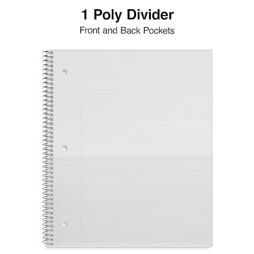 Staples Accel 1-Subject Notebook, 8.5x11 Inch, College Ruled, Blue | 100 sheets for school, office, and everyday note-taking and writing. thumbnail 5