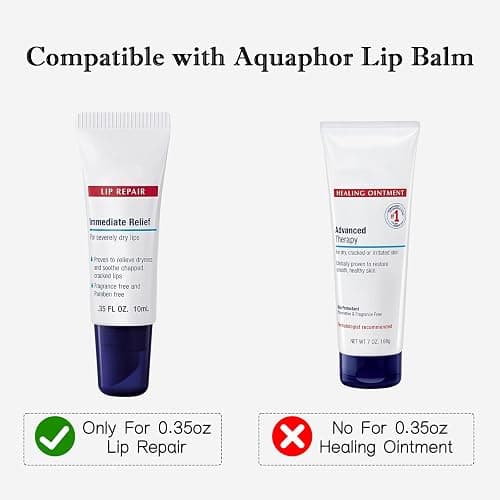Keychain Cap Compatible with Aquaphor 0.35 oz Lip Repair, Portable Holder Keychain Cap Compatible with Aquaphor Lip Balm(Colourful) thumbnail 2