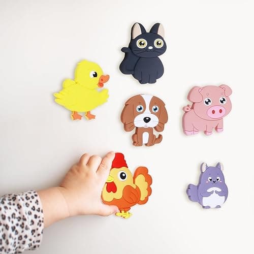 SUPINEEDO Refrigerator Magnets for Kids, Cute Farm Animals Fridge Magnet for Toddlers 1-3 Kids Magnets for Fridge Baby Educational Gift, Full Back Magnetic Toddler Magnets thumbnail 8