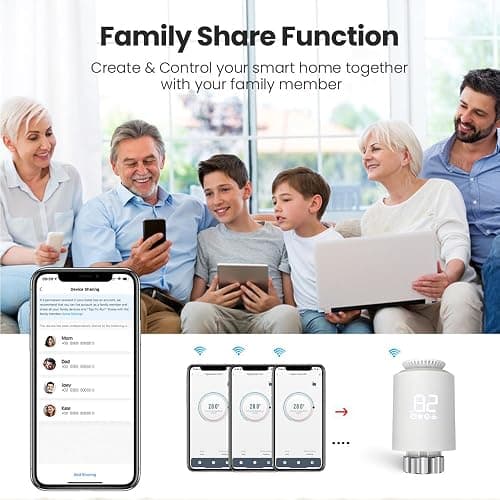 Smarte Heizkörperthermostat, Smart Heating Thermostat mit App-Funktion, Programmierbar, Sprachsteuerung,kompatibel mit Amazon Alexa/Home Assistant/ZigBee (1 Stück) thumbnail 4