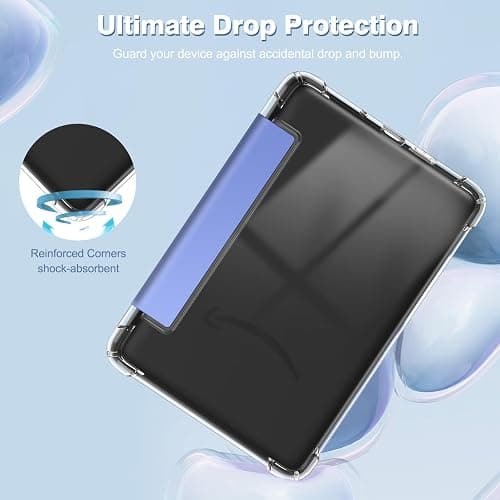 Fintie Slim Case for 6" Kindle (11th Generation-2024/2022 Release), Ultra Clear Soft Flexible Transparent TPU Back Cover Light Shell Auto Wake/Sleep for Kindle 2024/2022 11th Gen, Ultramarine thumbnail 7
