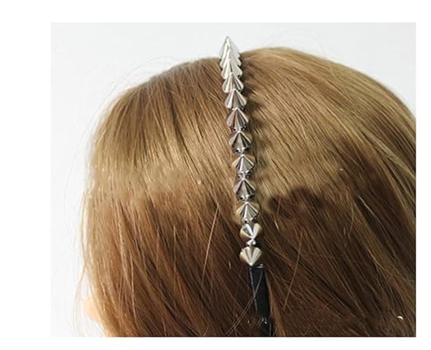 FULAI Duyppy 2 Pack Rivet Punk Spike Headband Studded Headband Party Hair Band Hair Clips for Women thumbnail 6