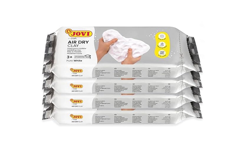 Jovi - Air Dry Modeling Clay, Set of 4 Units, 2.2lb Each, Total of 8.8lb, No Oven Needed, White Color, Pottery Clay for Arts and Crafts Projects (P86/4) - Bulk Buy - Image 1