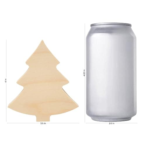Chunky Christmas Wood Tree Cutout 4-inch, Small Wooden Tree for Crafts, Christmas Table Decor & Tiered Tray, by Woodpeckers thumbnail 3