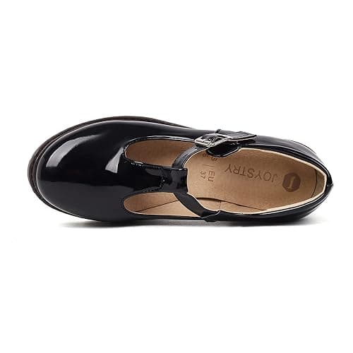 JOYSTRY Mary Jane Shoes for Women Girls, Black Platform Mary Janes Chunky Heel Kawaii Lolita School Shoes thumbnail 4