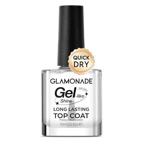 Top Coat Nail Polish Clear: Quick Dry Nail Polish No Chip High Shine Long Lasting Glossy Fast Air Dry Top Coat for Nail Art Manicure Salon Quality - Image 1