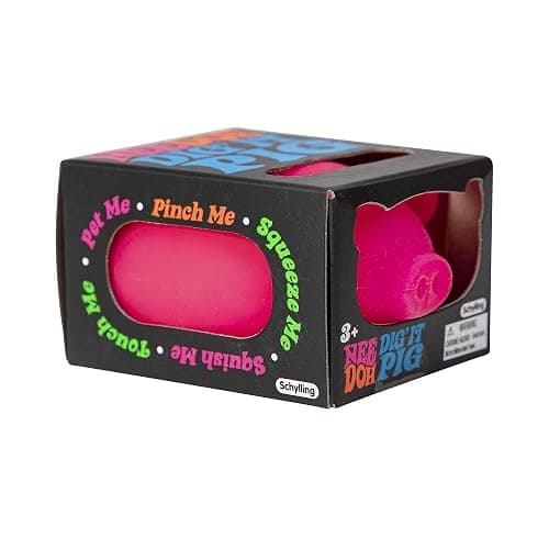 Schylling Nee Doh Dig' It Pig...Groovy Glob! Squishy, Squeezy, Stretchy Stress Fidget Balls - Colors May Vary - Pack of 3 thumbnail 4