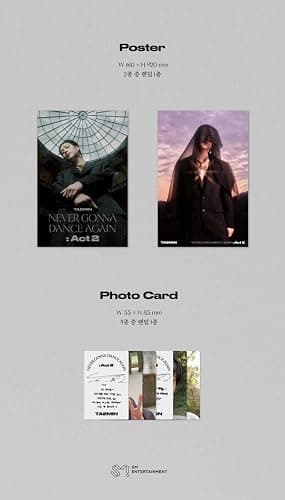 TAEMIN [NEVER GONNA DANCE AGAIN : ACT 2] 3rd Regular Album RANDOM VER. 1p CD+1p Sleeve+1p Photo Book+1p Photo Card +1p Poster(On pack)+1p Unpublished Content+TRACKING CODE K-POP SEALED thumbnail 5