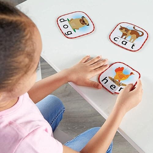 Learning Resources 3-Letter Word Puzzle Cards, Kindergarten Readniness, Self Correcting Puzzles, Ages 3+ thumbnail 4