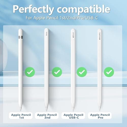 Storage Box with Lid and 5 Pack Pencil Tips for Apple Pencil 1st Generation and Apple Pencil 2nd Generation,Pen Protective Carrying Case for Apple iPad Pencil - Holder Accessories Storage(Black) thumbnail 3