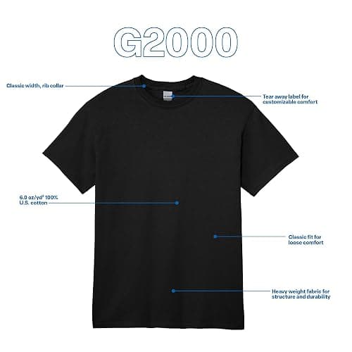 Gildan Mens Ultra Cotton T-Shirt, Style G2000, Multipack thumbnail 2