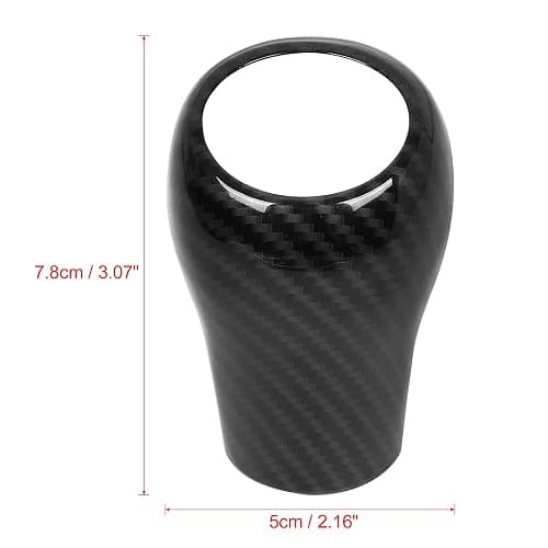 X AUTOHAUX Car Gear Shift Knob Panel Cover Carbon Fiber Pattern Sticker for Mercedes-Benz A/C-Class 2004-2011 thumbnail 2