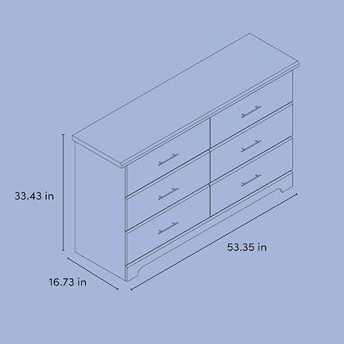 Storkcraft Brookside 6-Drawer Dresser (White) – GREENGUARD Gold Certified, White Dresser for Bedroom, Kids & Nursery Storage Chest, Safety Interlocking Drawers, Pre-Installed Tracks, Kids Chest thumbnail 3
