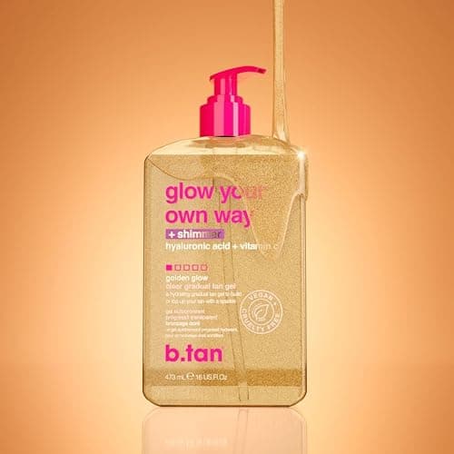 B.TAN Clear Gradual Self Tan Gel | Glow Your Own Way Shimmer - Sunkissed Golden Bronze, Transfer Free, Best Extender, Moisturizing, Non Toxic Sunless Tanning Lotion, No Fake Tanner Smell, 16 Fl Oz thumbnail 9