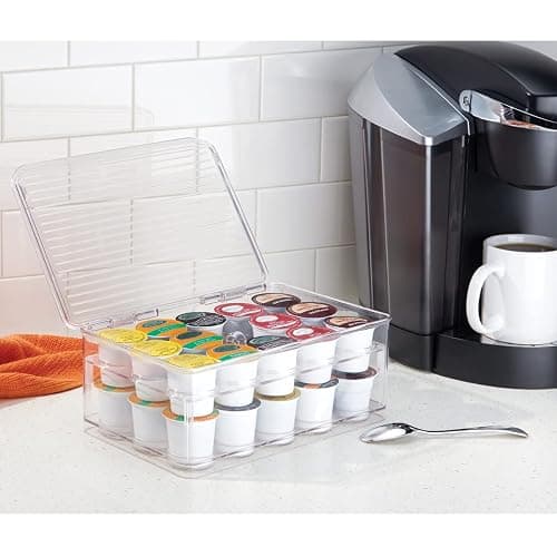iDesign Stackable Coffee Pod Holder for K-Cup Pods, Clear | 29 K-Cup Capacity thumbnail 5