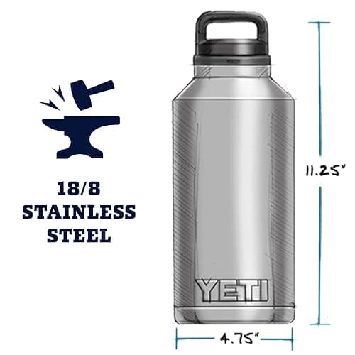 YETI Rambler 64 oz Bottle, Vacuum Insulated, Leakproof, Stainless Steel with Chug Cap, Black thumbnail 2