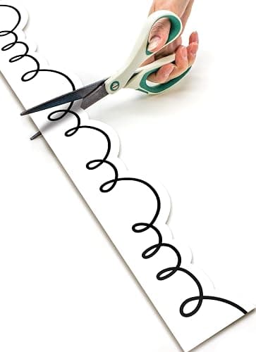 Teacher Created Resources White with Black Squiggles Rolled Border Trim (TCR9266) thumbnail 3