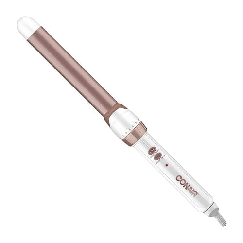 Conair CD705GNC Double Ceramic 1-Inch Curling Wand, 1-inch barrel produces classic long-lasting curls – Hair curler for short, medium, and long hair, Up to 400˚F high heat with Turbo Boost, Dual Voltage - Image 1