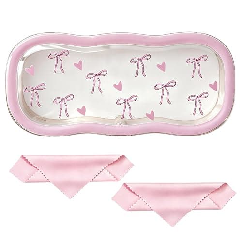 CasaPopz Glasses Case Hard Shell, Clear Eyeglass Case, Cute Holder for Sunglasses and Reading Glasses - Image 1