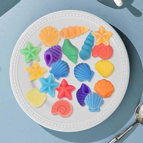 2pcs Seashell Silicone Molds, Ocean Themed Silicone Chocolate Molds, Non-Stick Shell, Starfish, Conch Candy Molds, Reusable for Cake Decoration, Party Treats, DIY Handmade Chocolate Candy and Snacks thumbnail 6