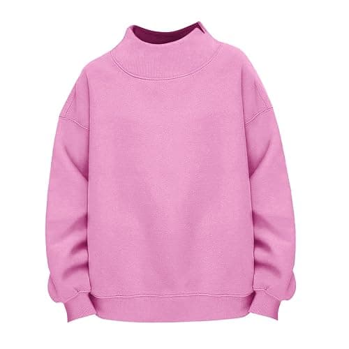BAOQIN Mock Neck Sweatshirt For Women | Oversized Turtleneck Sweater, Long Sleeve Fleece Pullover Tops, Fall Fashion Clothes thumbnail 4
