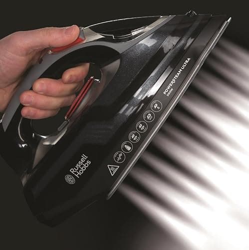 Russell Hobbs Steam Iron [3100W, 210 g/min extra steam boost, 70 g/min steam] Power Steam (350ml, ceramic soleplate, self-cleaning & spray water function, anti-limescale, drip stop) 20630 thumbnail 2