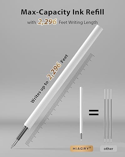 Hiacry 8 Pcs Gel Ink Pens, 0.7mm Fine Point for Smooth Writing Journaling Aesthetic Pens, Black Quick-Dry Long Lasting Fidge Pens, Cute School Office Supplies Gifts for Women （Vintage Black Ink） thumbnail 6