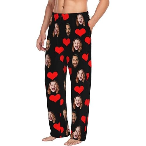 Personalized Pajamas With Face Photo for Men - Custom Funny PJ Pants - Unique Gifts thumbnail 2