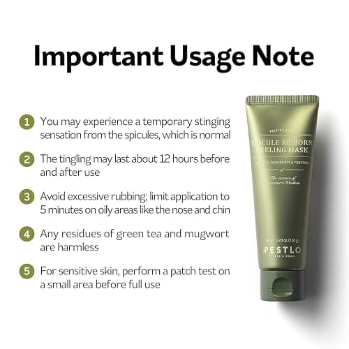 PESTLO PESTLE + ROAD Spicule Re-Born Exfoliating Peeling Mask 4.23 oz./120ml - Gentle Exfoliation, Nourishing, Hydrating, Sebum Control, Soothing, Radiant Skin, Pore Tightening thumbnail 6