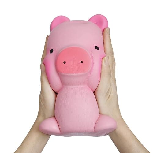 Anboor Squishies Jumbo Pig Kawaii Soft Slow Rising Scented Big Animal Squishies Stress Relief Kid Toys Pink Valentines Day thumbnail 3