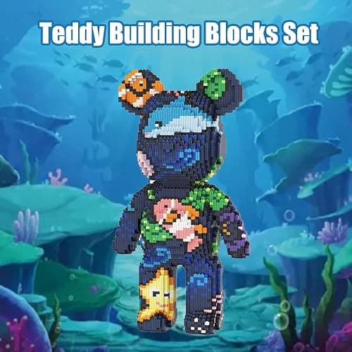 TIEDCWN Teddy Blocks Bear Micro Building Blocks Set (6880 Pieces) Underwater World Brick with Storage Drawer, Gift for Adults and Kids thumbnail 3