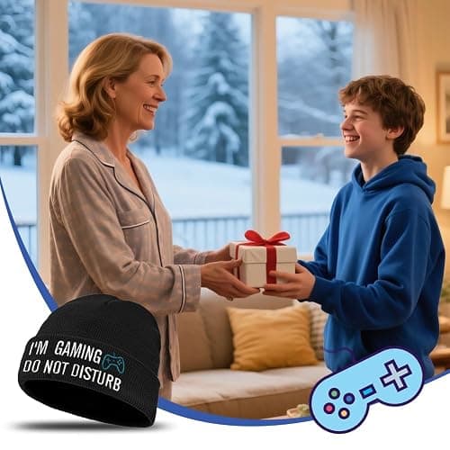 AffeGifts Gaming Gifts for Men and Boys Over 12 Year Old, Gaming Beanie Soft Knitted Hat Gamer Stocking Fillers for Teenage Boys Funny thumbnail 5