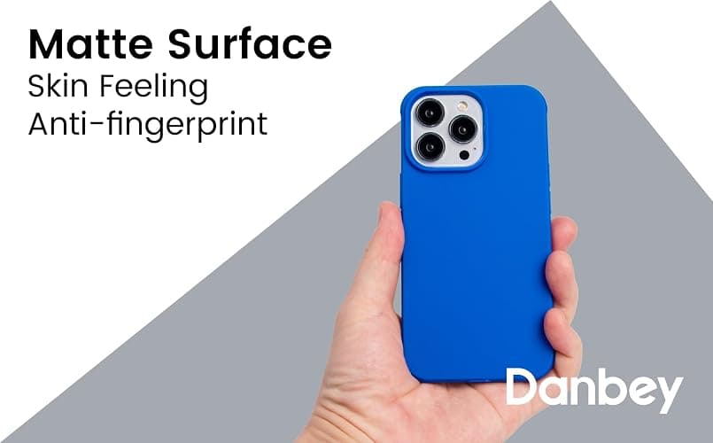 Danbey for iPhone 14 Pro, Shockproof Phone Case Compatible with Apple, Matte Solid Color Slim Fit Cover, DustProof Plastic Non Silicone 6.1" Screen 2022 Bright Royal - Blue thumbnail 4