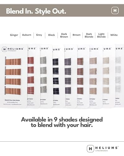 Heliums Mini Bobby Pins - Dark Brown - 40 Pack, 1.5 Inch Small Hair Pins For Thin Hair & Kids thumbnail 6