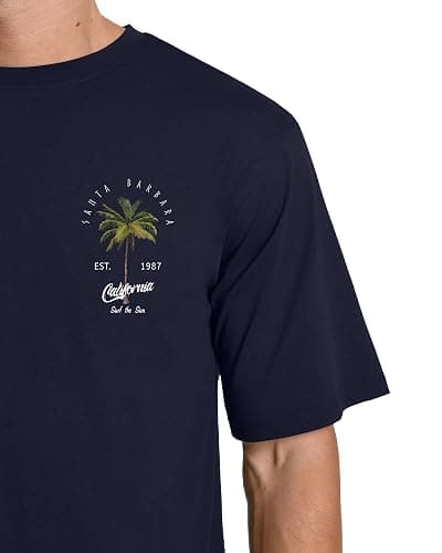Mens Graphic T-Shirts Short Sleeve Palm Tree Print Summer Top Crewneck Cotton Casual California Tees for Men thumbnail 5