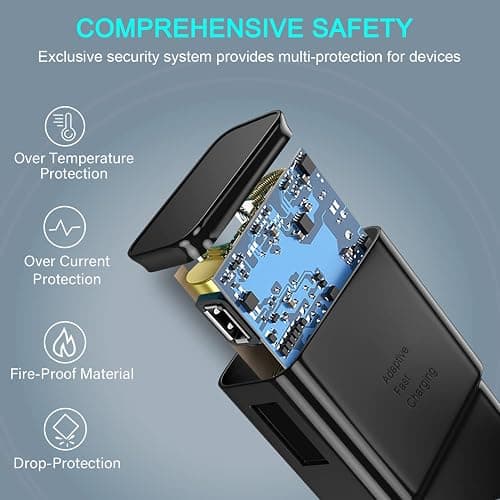 Phone Charger Android Type C 10 FT USB to USB C Charging Cable Fast Charger for Samsung Galaxy S10/S10e/S10+/S9/S9+/S8/S8+/S23/S22/S21 Ultra/S20//S25/S26/S24/Note 20/Note 10/Note 9/Note 8 thumbnail 6