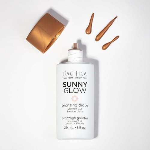 Pacifica Sunny Glow Liquid Face Bronzer Drops - Face Makeup Bronzing For Face & Cheeks for Instant Sun-Kissed Glow - Vitamin C & Glycolic Acid Infused Liquid Bronzer Illuminating Highlighting Clean thumbnail 21