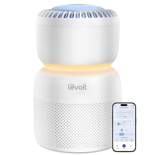 LEVOIT Air Purifier for Baby with White Noise Sound Machine and Blue-Light-Free Night Light in Bedroom, HEPA Filter Removes Ultrafine Particle, AHAM VERIFIDE, 5 Air Quality Monitor, Smart WiFi, Sprout - Image 1