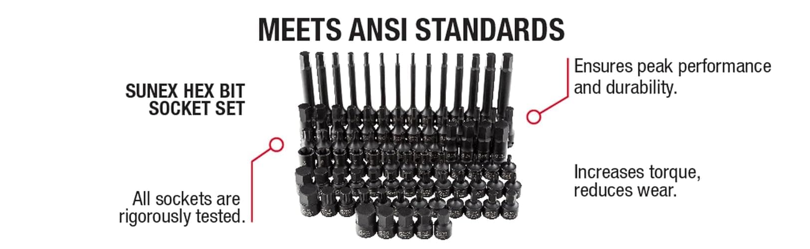 Sunex 3569 3/8" Dr. Master Hex Bit Impact Socket Set (84 Piece) thumbnail 8