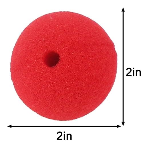 TIHOOD 50PCS Red Foam Clown Noses Novelty Foam Clown Noses for Halloween Christmas Costume Party thumbnail 2