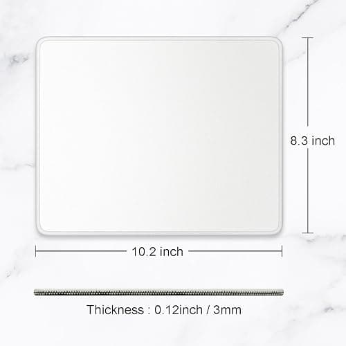 Hsurbtra Mouse Pad, Premium-Textured Square Mousepad 10.2 x 8.3 Inch, Stitched Edge Anti-Slip Waterproof Rubber Mouse Mat, Pretty Cute Mouse Pad for Office Gaming Laptop Women Kids Ivory White thumbnail 6