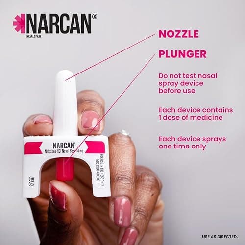 NARCAN Nasal Spray 4 mg, Emergency Treatment of Opioid Overdose, 2 Single-Dose Devices thumbnail 4