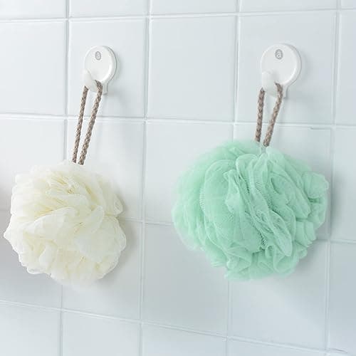 Fu Store Loofah Sponge 60g Shower Loofahs 4 Colors Bath Sponges Mesh Balls for Body Scrubber Exfoliator Wash Back Scrubber Bathroom Men Women - 4 Pack Scrubbers Cleaning Bathing Accessories thumbnail 7