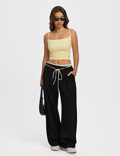 Missclub 3 Pack Womens Double Lined Spaghetti Strap Tank Top Square Neck thumbnail 3