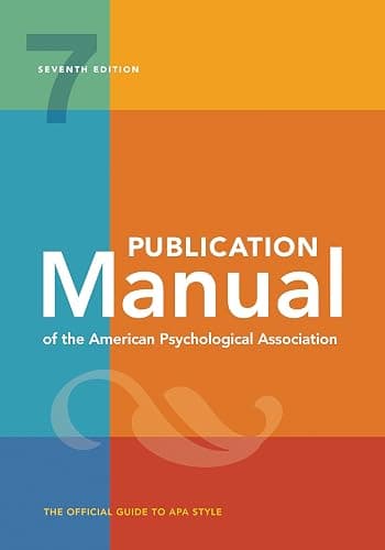 Publication Manual (OFFICIAL) 7th Edition of the American Psychological Association - Image 1